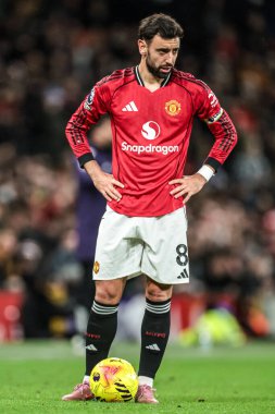 Manchester United, Old Trafford, Manchester, İngiltere 'de oynanan Premier League maçında Bruno Fernandes Untie' ye karşı 15 Aralık 2025