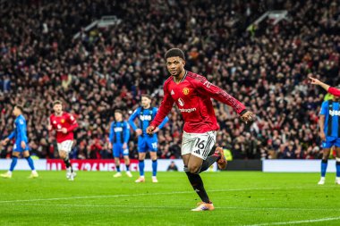 Manchester Untied takımından Amad Diallo, 15 Aralık 2025 'te Old Trafford, Manchester, İngiltere' de oynanan Premier League maçında 1-0 'lık galibiyet golünü kutluyor.