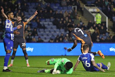 Derby County 'den Patrick Agyemang, 15 Aralık 2025' te Sheffield Wednesday - Derby County maçında ikinci golünü kutluyor.