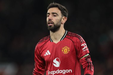 Manchester United 'ın 15 Aralık 2025' te Old Trafford, Manchester, İngiltere 'de oynadığı Premier League maçında Bruno Fernandes ile Bournemouth karşı karşıya geldi.