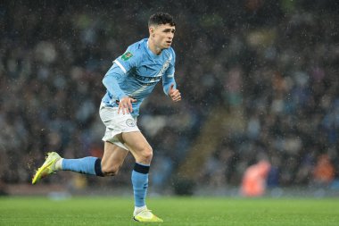 Manchester City 'den Phil Foden, 17 Aralık 2025' te Etihad Stadyumu 'nda Manchester City ile Brentford arasında oynanan Carabao Kupası çeyrek final maçında...