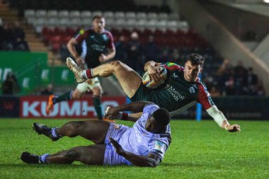 Leicester Tigers 'dan Adam Radwan Gallagher Premiership maçında Leicester Tigers, Gloucester Rugby' ye karşı Mattioli Woods Welford Road Stadyumu, Leicester, İngiltere, 19 Aralık 2025