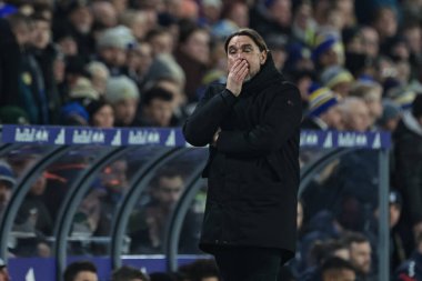 Leeds United 'ın Daniel Farke teknik direktörü Premier Lig maçı sırasında Leeds United ile Kristal Saray arasındaki Elland Road, Leeds, İngiltere maçı sırasında 20 Aralık 2025