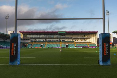 Northampton win a scrum under their posts during the Gallagher Premiership match Northampton Saints vs Sale Sharks at Cinch Stadium at Franklin's Gardens, Northampton, United Kingdom, 20th December 2025
