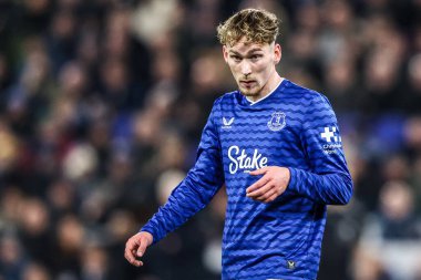 James Garner of Everton during the Premier League match Everton vs Arsenal at Hill Dickinson Stadium, Liverpool, United Kingdom, 20th December 2025