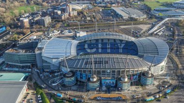 Etihad Stadyumu 'nun Premier Lig maçı sırasında Manchester City ile West Ham United' ın Etihad Stadyumu 'ndaki maçı 20 Aralık 2025' te izlendi.