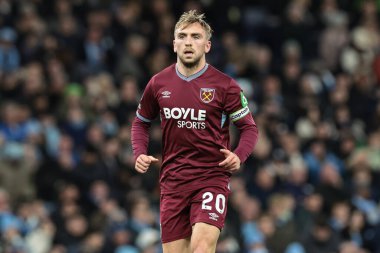 West Ham United takımından Jarrod Bowen Premier League maçında Manchester City - West Ham United maçı sırasında Etihad Stadyumu, Manchester, İngiltere, 20 Aralık 2025