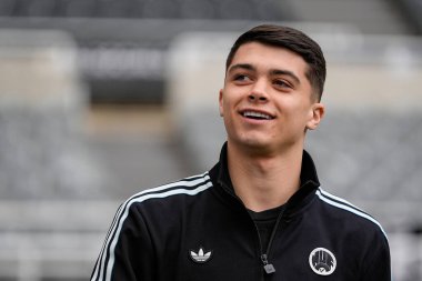 Lewis Miley of Newcastle United arrives at the stadium during the Premier League match Newcastle United vs Chelsea at St. James's Park, Newcastle, United Kingdom, 20th December 2025