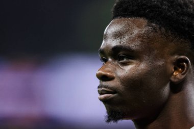 Arsenal takımından Bukayo Saka Premier Lig maçında Everton - Arsenal maçı sırasında Liverpool 'daki Hill Dickinson Stadyumu' nda, 20 Aralık 2025