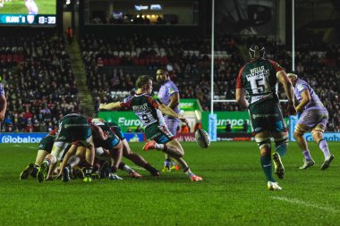 Leicester Tigers 'dan Tom Whiteley Gallagher Premiership maçında Leicester Tigers, Gloucester Rugby' ye karşı Mattioli Woods Welford Road Stadyumu, Leicester, İngiltere, 19 Aralık 2025