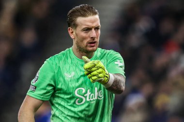 Everton kalecisi Jordan Pickford Premier Lig maçında Everton - Arsenal maçı sırasında Liverpool 'daki Hill Dickinson Stadyumu' nda, 20 Aralık 2025