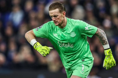 Everton kalecisi Jordan Pickford Premier Lig maçında Everton - Arsenal maçı sırasında Liverpool 'daki Hill Dickinson Stadyumu' nda, 20 Aralık 2025
