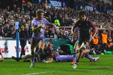 Gloucester Rugby 'den Charlie Atkinson Gallagher Premiership maçı sırasında Leicester Tigers, Gloucester Rugby' ye karşı Mattioli Woods Welford Road Stadyumu, Leicester, Birleşik Krallık, 19 Aralık 2025