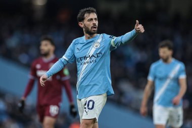 Manchester City 'den Bernardo Silva, 20 Aralık 2025' te Etihad Stadyumu 'nda oynanan Premier League maçında tepki gösterdi.
