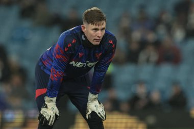 Kristal Saray kalecisi Dean Henderson Premier Lig maçında Leeds United - Crystal Palace maçı sırasında İngiltere 'nin Leeds şehrinde 20 Aralık 2025' te oynanan maç öncesi ısınma maçında