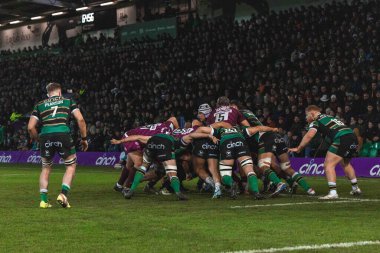 Northampton, 20 Aralık 2025 'te, Franklin' s Gardens, Northampton, İngiltere 'deki Cinch Stadyumu' nda oynanan Northampton Saints-Sale Sharks maçında görev yerlerinin altında bir kargaşa kazandı.