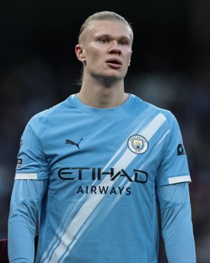 Manchester City - West Ham United Premier League maçı sırasında Manchester City 'den Erling Haaland Etihad Stadyumu, Manchester, İngiltere, 20 Aralık 2025