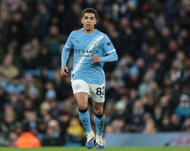 Manchester City - West Ham United Premier League maçı sırasında Manchester City 'den Rico Lewis Etihad Stadyumu' nda, 20 Aralık 2025