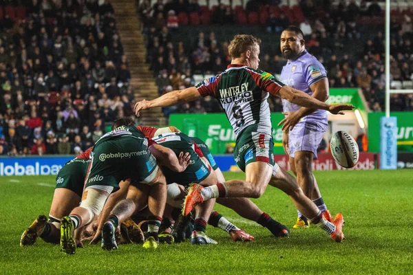 Leicester Tigers 'dan Tom Whiteley Gallagher Premiership maçında Leicester Tigers, Gloucester Rugby' ye karşı Mattioli Woods Welford Road Stadyumu, Leicester, İngiltere, 19 Aralık 2025