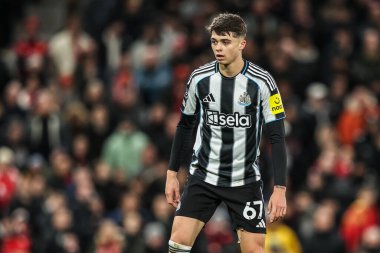 Newcastle United takımından Lewis Miley, Manchester United ile Newcastle United maçı sırasında Old Trafford, Manchester, İngiltere 'de, 26 Aralık 2025