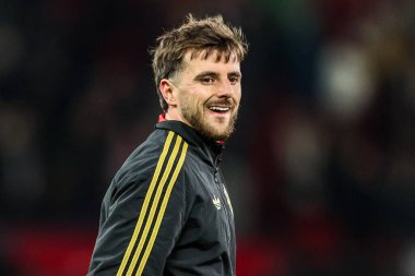 Manchester United - Newcastle United Premier League maçında Manchester United maçında 26 Aralık 2025 'te Old Trafford, Manchester, İngiltere' de oynanan maç öncesi ısınma maçında Mason Mount Untie ile berabere kaldı.