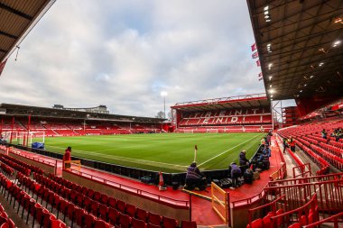 Premier Lig karşılaşması öncesinde Nottingham Forest Manchester City 'ye karşı City Ground, Nottingham, Birleşik Krallık' ta 27 Aralık 2025