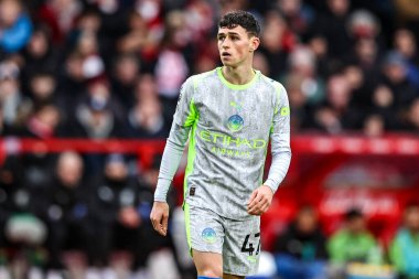 Manchester City 'den Phil Foden Premier League maçı sırasında Nottingham Forest Manchester City' ye karşı City Ground, Nottingham, İngiltere, 27 Aralık 2025