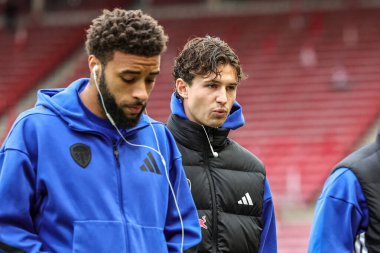 Leeds United takımından Brenden Aaronson, 28 Aralık 2025 'te İngiltere' nin Sunderland-Leeds United Stadyumu 'nda oynanan Premier League maçı sırasında geldi.