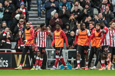 Sunderland 'dan Simon Adingra, 28 Aralık 2025' te İngiltere 'nin Sunderland kentinde oynanan Premier League karşılaşmasında Sunderland-Leeds United maçında 1-0' lık galibiyet golünü kutluyor.