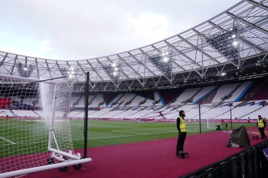Premier League karşılaşması öncesinde Londra stadyumunun genel görüntüsü 27 Aralık 2025 'te Londra Stadyumu' nda West Ham United Fulham 'a karşı.