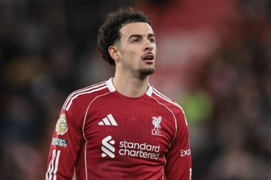 Liverpool 'dan Curtis Jones 27 Aralık 2025' te Anfield, Liverpool 'da Wolverhampton Wanderers' a karşı oynanan Premier League maçında