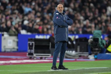 West Ham United Premier League maçında Nuno Espirito Santo teknik direktörü West Ham United Fulham 'a karşı Londra Stadyumu, Londra, İngiltere, 27 Aralık 2025