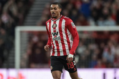 Sunderland 'dan Wilson Isidor Premier League maçı sırasında Sunderland - Leeds United Stadyumu, Sunderland, Birleşik Krallık, 28 Aralık 2025