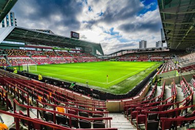 Premier Lig maçında Brentford Bournemouth 'a karşı The Gtech Community Stadyumu, Londra, Birleşik Krallık' ta 27 Aralık 2025 'te oynanan stadyum çekimi.