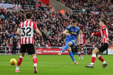 Leeds United takımından Anton Stach, 28 Aralık 2025 'te İngiltere' nin Sunderland-Leeds United Stadyumu 'nda oynanan Premier League maçında gol attı.