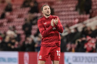 Middlesbrough 'dan Luke Ayling maç öncesi ısınma maçında Middlesbrough - Hull City maçı sırasında Riverside Stadyumu, Middlesbrough, Birleşik Krallık, 29 Aralık 2025