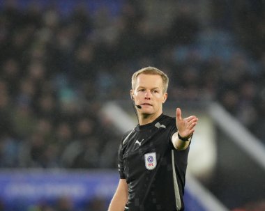 Hakem Gavin Ward Sky Bet Şampiyonası 'nda Leicester City - Derby County maçı sırasında King Power Stadyumu, Leicester, Birleşik Krallık, 29 Aralık 2025