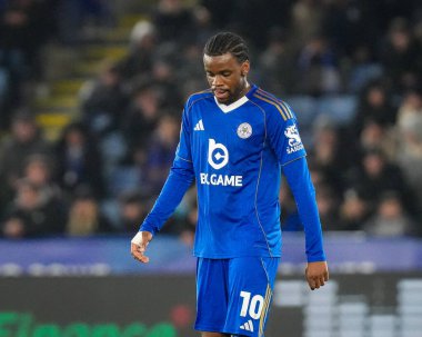 Leicester City 'den Stephy Mavididi Gök İddia Şampiyonası' nda Leicester City - Derby County maçı sırasında King Power Stadyumu, Leicester, Birleşik Krallık, 29 Aralık 2025