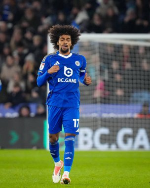 Leicester City 'den Hamza Choudhury Gökyüzü İddia Şampiyonası' nda Leicester City - Derby County maçı sırasında King Power Stadyumu, Leicester, Birleşik Krallık, 29 Aralık 2025