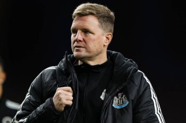 Newcastle United 'ın Eddie Howe teknik direktörü, 30 Aralık 2025 tarihinde Burnley - Newcastle United maçı öncesinde stadyuma geldi.