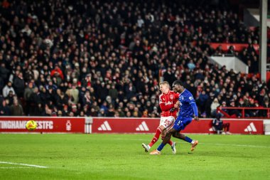 Everton 'dan Thierno Barry 30 Aralık 2025' te Nottingham Forest 'ın Everton' a karşı oynadığı Premier League maçında 0-2 'lik skora ulaştı.