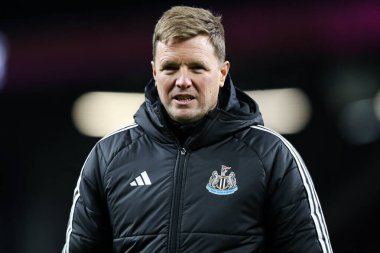 Newcastle United 'ın Eddie Howe teknik direktörü, 30 Aralık 2025 tarihinde Burnley - Newcastle United maçı öncesinde stadyuma geldi.