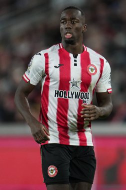 Brentford 'dan Michael Kayode Premier League maçı sırasında Brentford Tottenham Hotspur' a karşı Gtech Community Stadyumu, Londra, 1 Ocak 2026