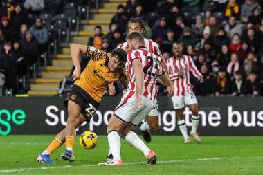 Kyle Joseph of Hull City shoots on goal during the Sky Bet Championship match Hull City vs Stoke City at MKM Stadium, Hull, United Kingdom, 1st January 2026