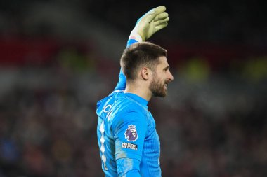 Tottenham Hotspur 'dan Guglielmo Vicario Premier League maçında Brentford Tottenham Hotspur' a karşı Gtech Community Stadyumu, Londra, 1 Ocak 2026