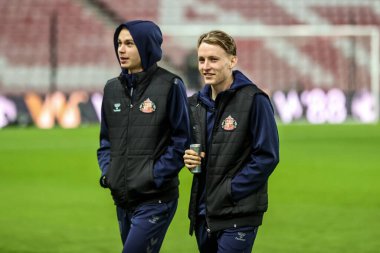 Sunderland 'dan Harrison Jones, Premier League maçı sırasında İngiltere' nin Sunderland kentinde 1 Ocak 2026 'da Sunderland-Manchester City Stadyumu' na geldi.