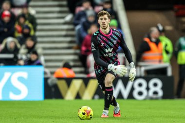 Sunderland goalkeeper Robin Roefs during the Premier League match Sunderland vs Manchester City at Stadium Of Light, Sunderland, United Kingdom, 1st January 2026