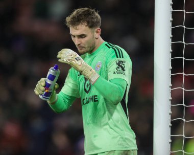 Leicester City kalecisi Jakub Stolarczyk, 1 Ocak 2026 'da İngiltere' nin Bramall Lane kentinde oynanan Sheffield United - Leicester City maçında