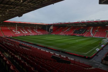 Bramall Lane 'in, 1 Ocak 2026' da Bramall Lane, Sheffield, İngiltere 'de oynanan Sheffield United - Leicester City maçı öncesinde genel bir görüntüsü.