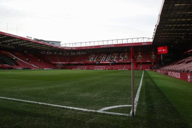 Bramall Lane 'in, 1 Ocak 2026' da Bramall Lane, Sheffield, İngiltere 'de oynanan Sheffield United - Leicester City maçı öncesinde genel bir görüntüsü.